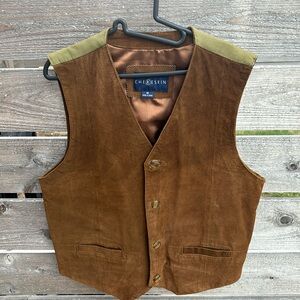 Men’s leather vest by Chereskin